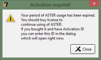 aster license key