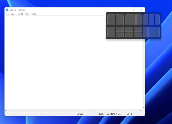Как разделить экран поровну между 2-4 окнами программ (Snap в Windows 10/11)